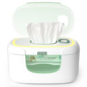 New Baby Wipe Warmer, 100pcs Larger Capacity Wipe Dispenser, 10-Min Fast Heating